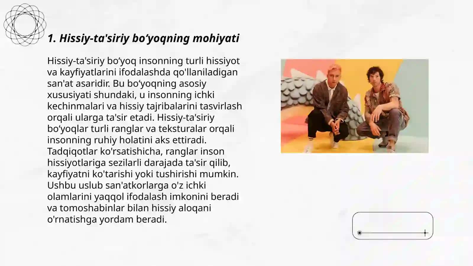 Umumiste' moldagi hissiy-ta'siriy boʻyoqsiz va boʻyoqdor soʻzlar 3