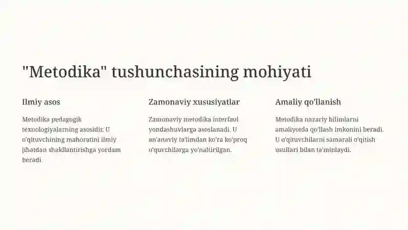 Pedagogikadabiyotlar va "metodika" tushunchasi 3