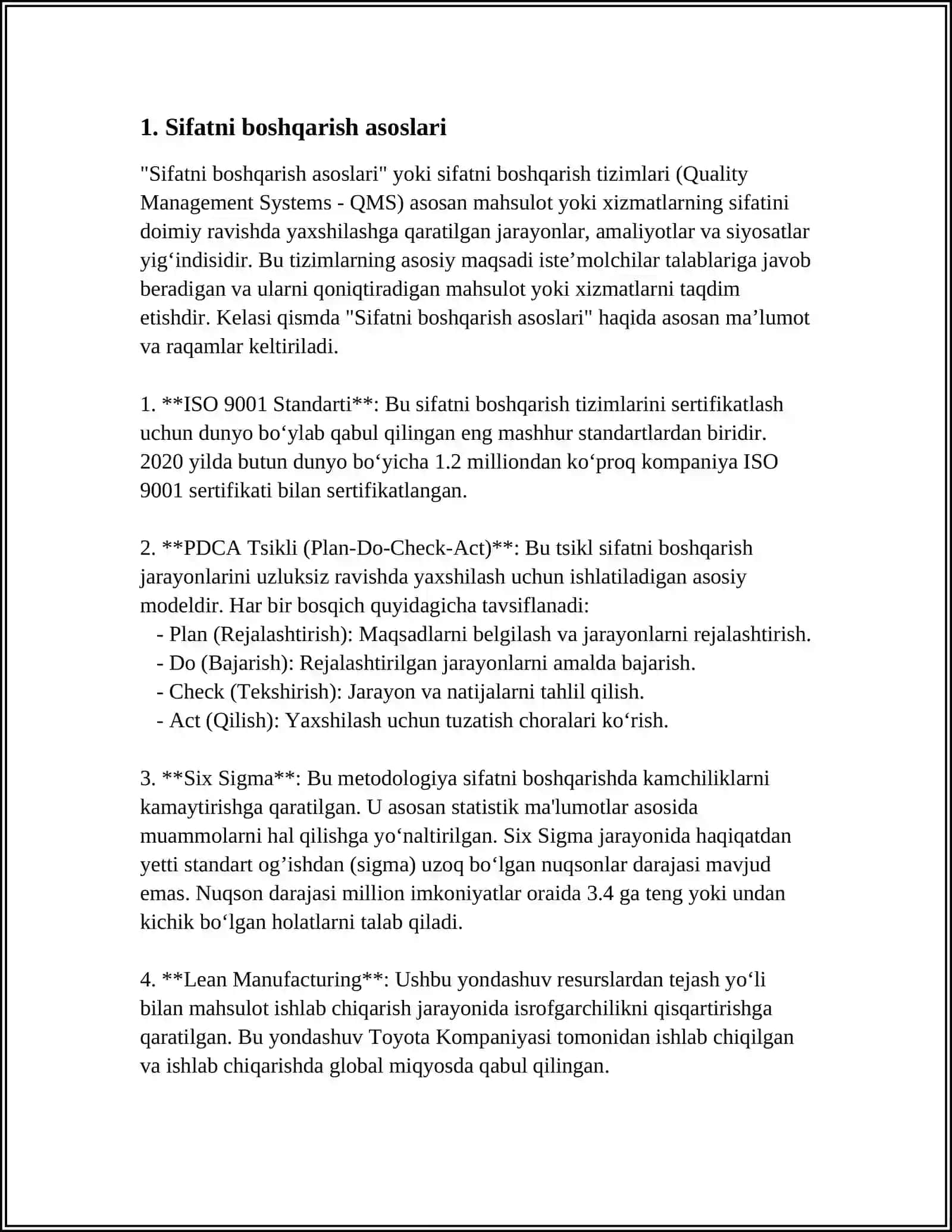 KORXONA SIFATINI BOSHQARISH TIZIMINI ISHLAB CHIQISH 3