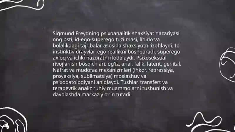 Chet el psixologiyasi shaxs nazariyalari 3