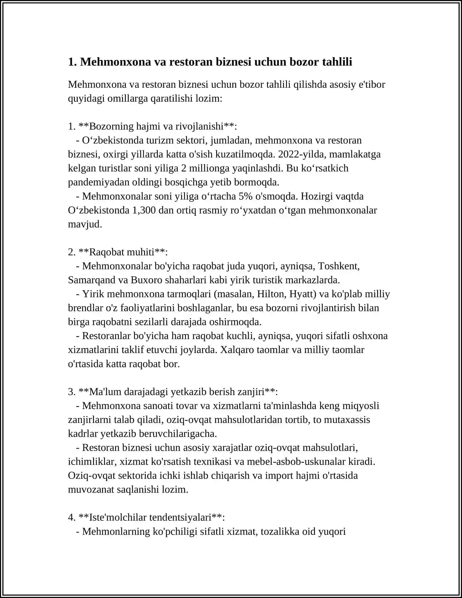 MEHMONXONA VA RESTORAN BIZNESINI TASHKIL QILISH VA MENEJMENTNI RIVOJLANTIRISH 3