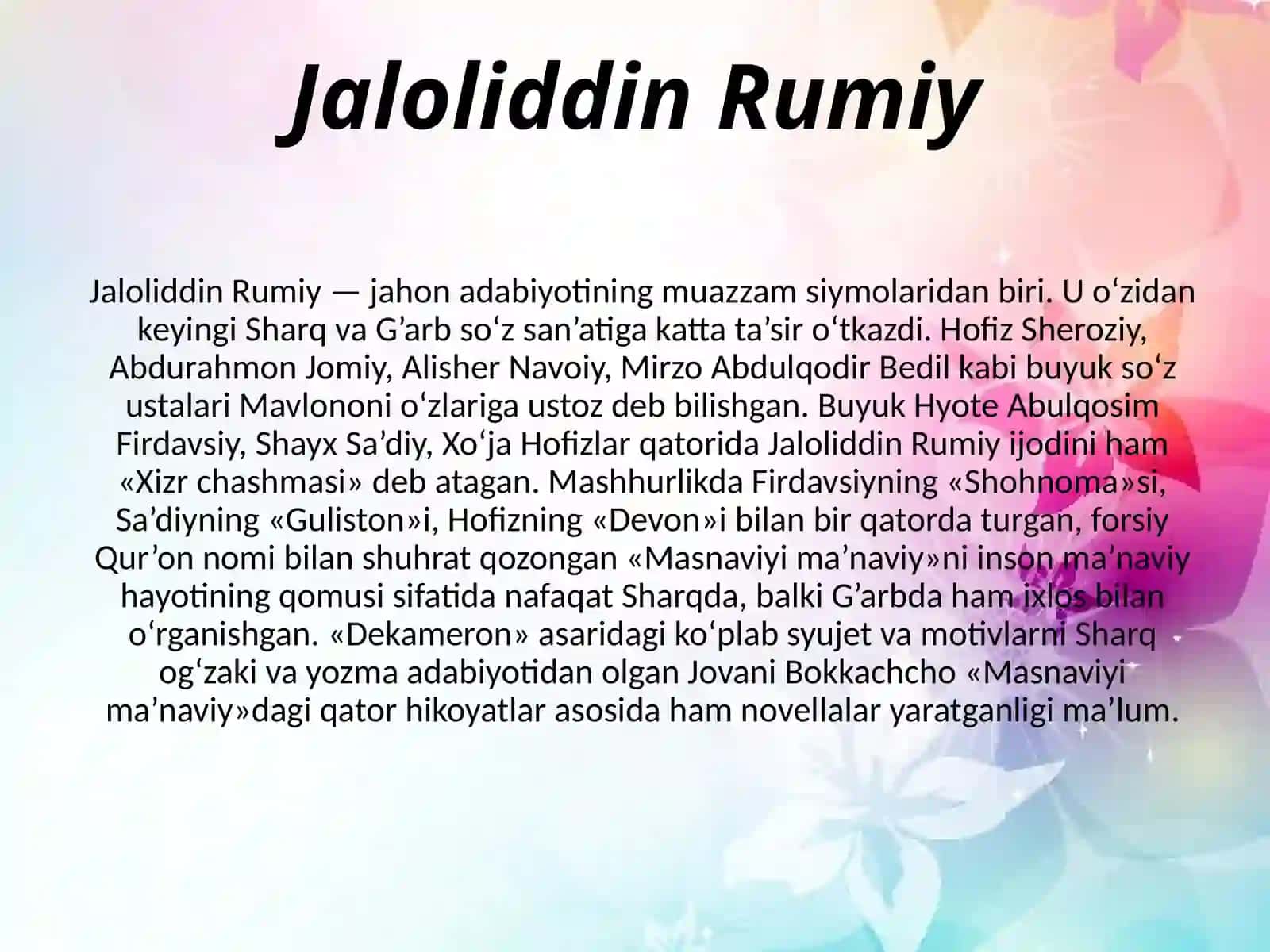 Radiy Fish " Jaloliddin Rumiy" romani 3
