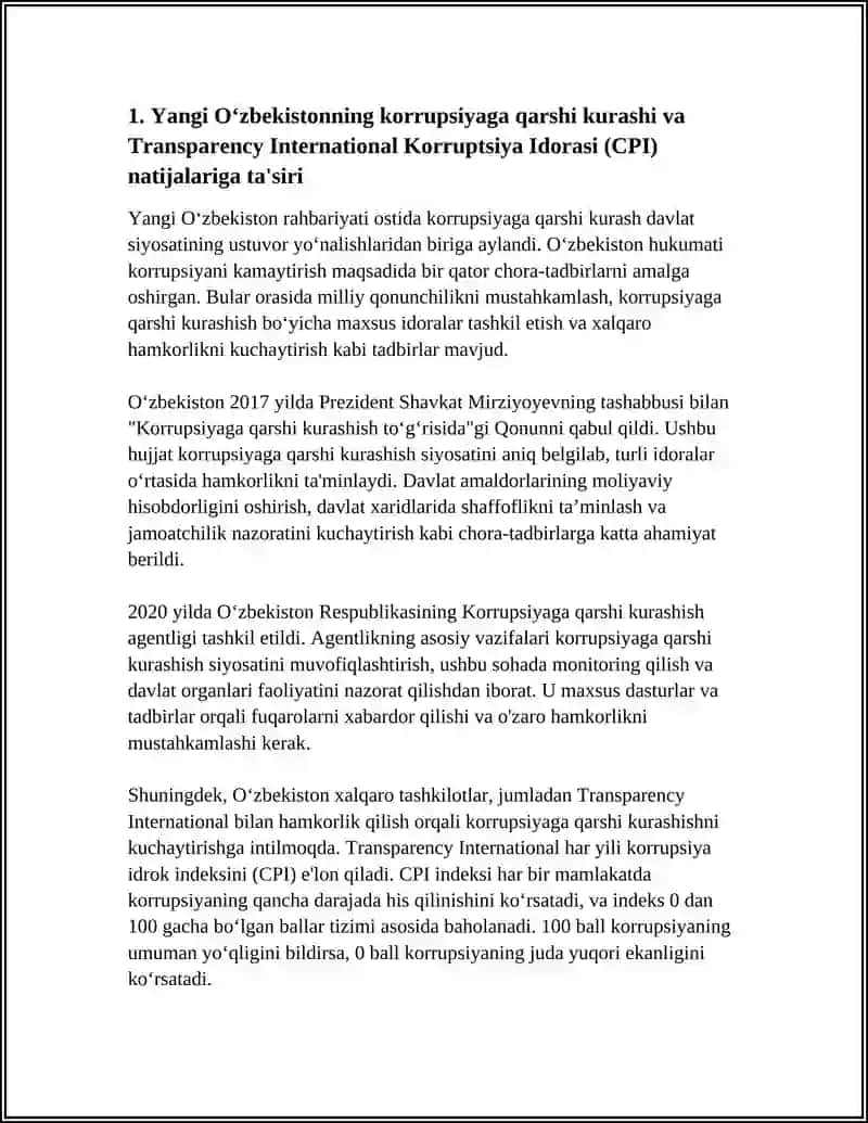 YANGI O‘ZBEKISTON IJTIMOIY-SIYOSIY, IQTISODIY VA MADANIY HAYOTIDA ROʻY BERAYOTGAN OʻZGARISHLARNING XALQARO REYTING VA INDEKSLARDA AKS ETISHI 3