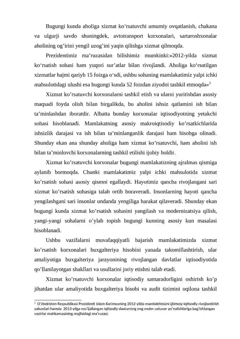 Xizmat Ko'rsatuvchi Korxonalar va Ulushlararasilashuv 3