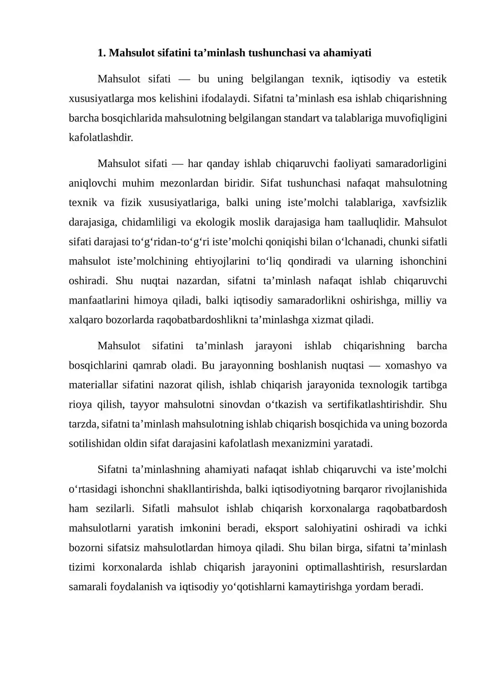 Mahsulot sifatini ta’minlashning huquqiy asoslari 3