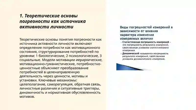 Теоретические основы погреоности как источника активности личности 3