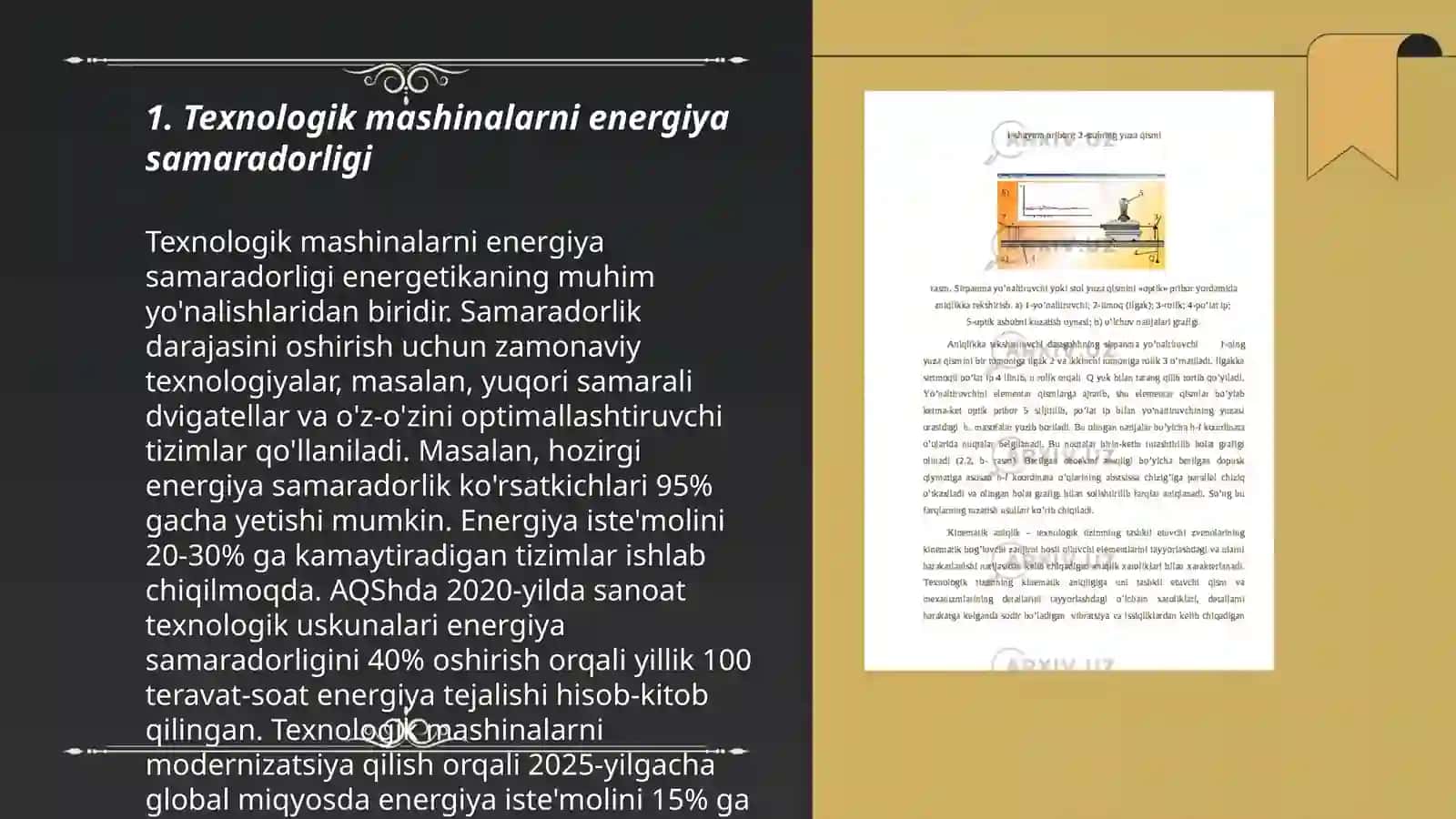 Texnologik Mashinalarni konstruktiv va texnologik takomillashtirish asosiy ko'rsatkichlari 3