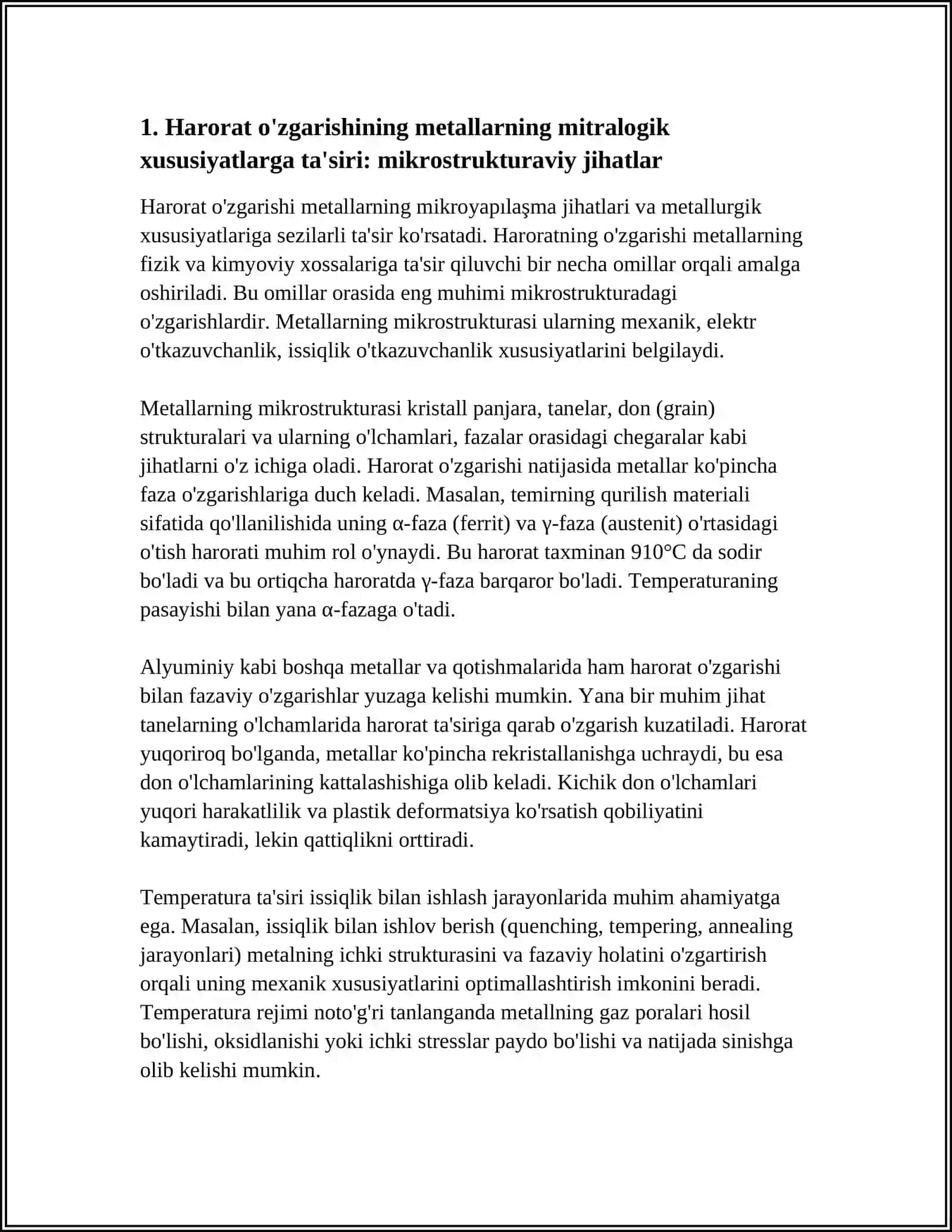 HARORAT VA BOSHQA TASHQI OMILLARNING MITRALOGIK XUSUSIYATLARGA TA'SIRI 3