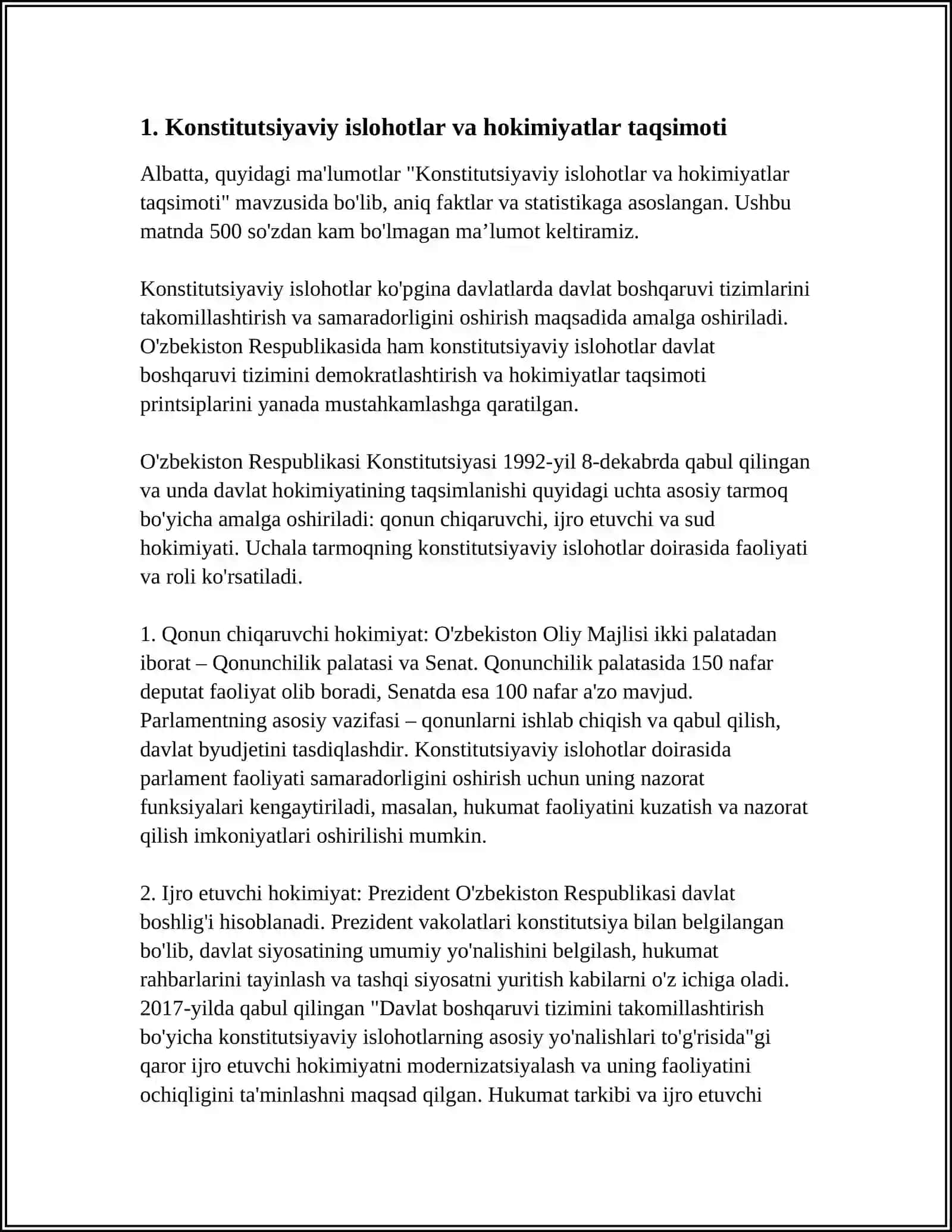 MUSTAQILLIK YILLARIDA DAVLAT BOSHQARUVI TIZIMIDA AMALGA OSHIRILGAN ISLOHOTLAR 3