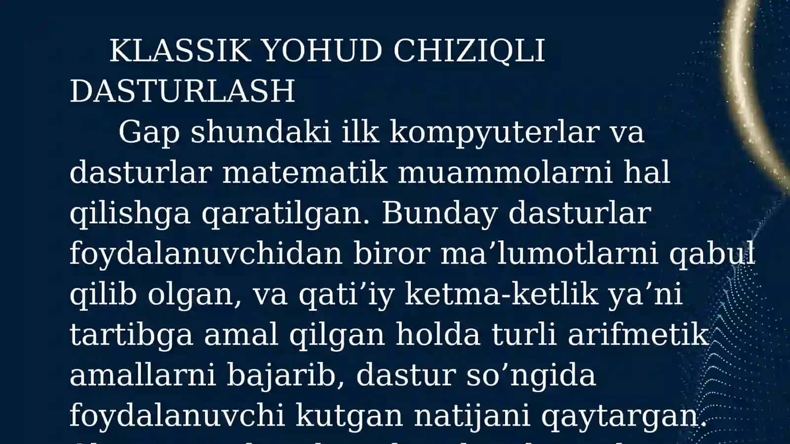 Klasslardan amaliyotda foydalanish bo`yicha mashqlar 3