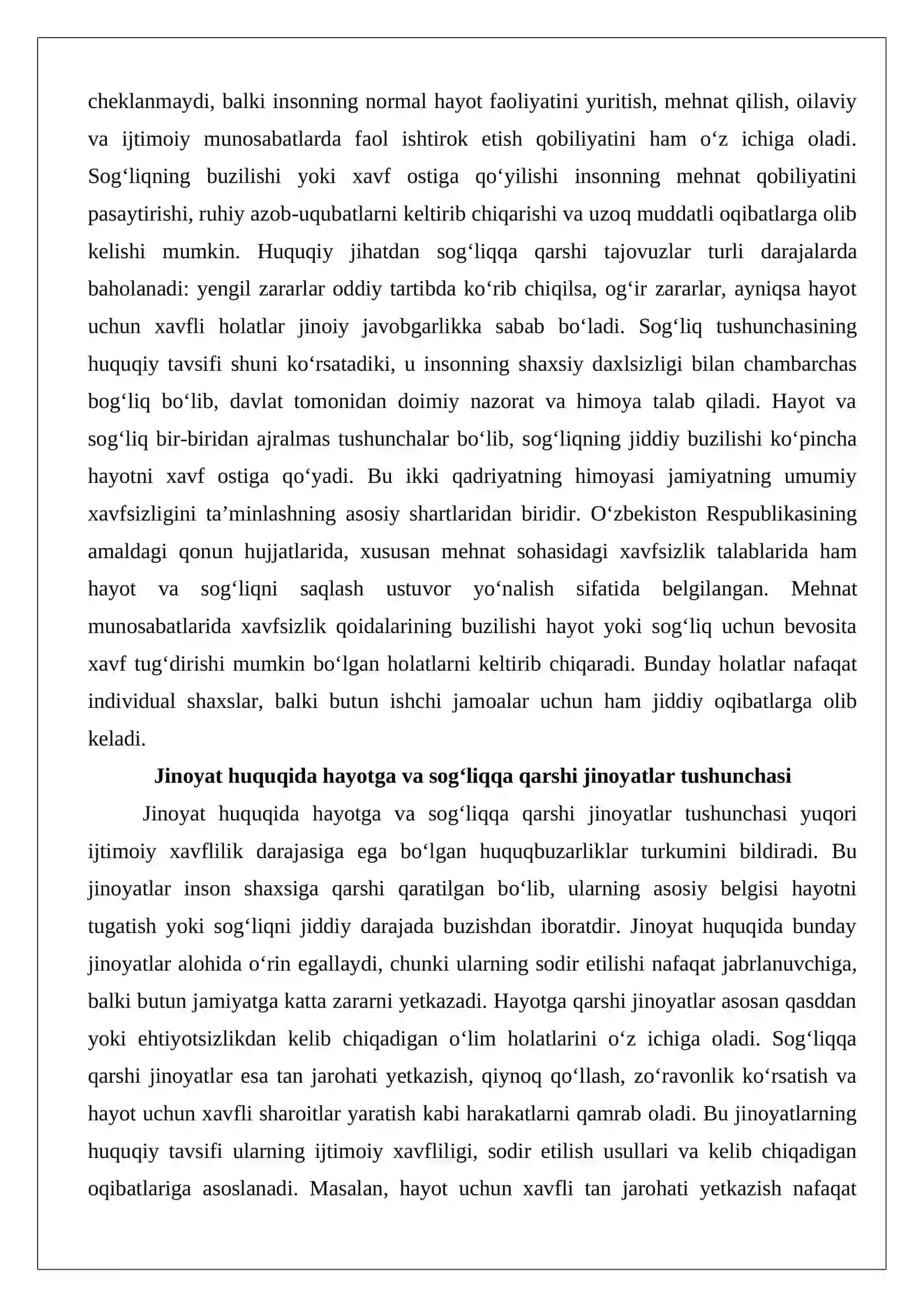Hayot yoki sog‘liq uchun xavfli jinoyatlar huquqiy tahlili 3