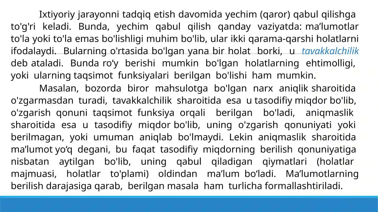 Yechim qabul qilish 3