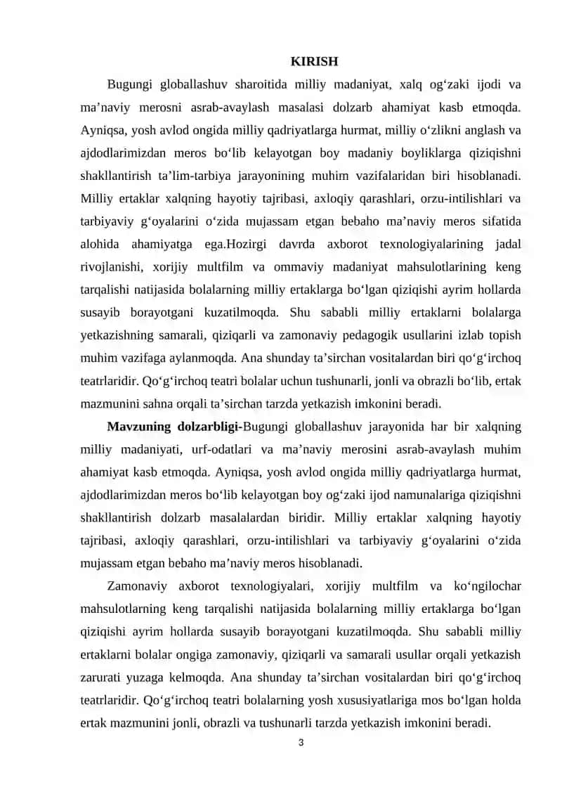 QO'G'IRCHOQ TEATRLARI ORQALI MILLIY ERTAKLARNI ASRAB -AVAYLASH. 3