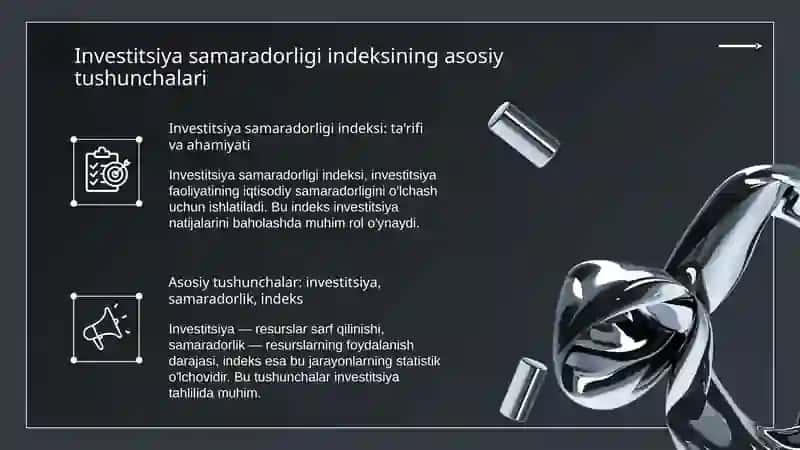 Investitsiyasamaradorligi indeksining asosiy tushunchalari 3