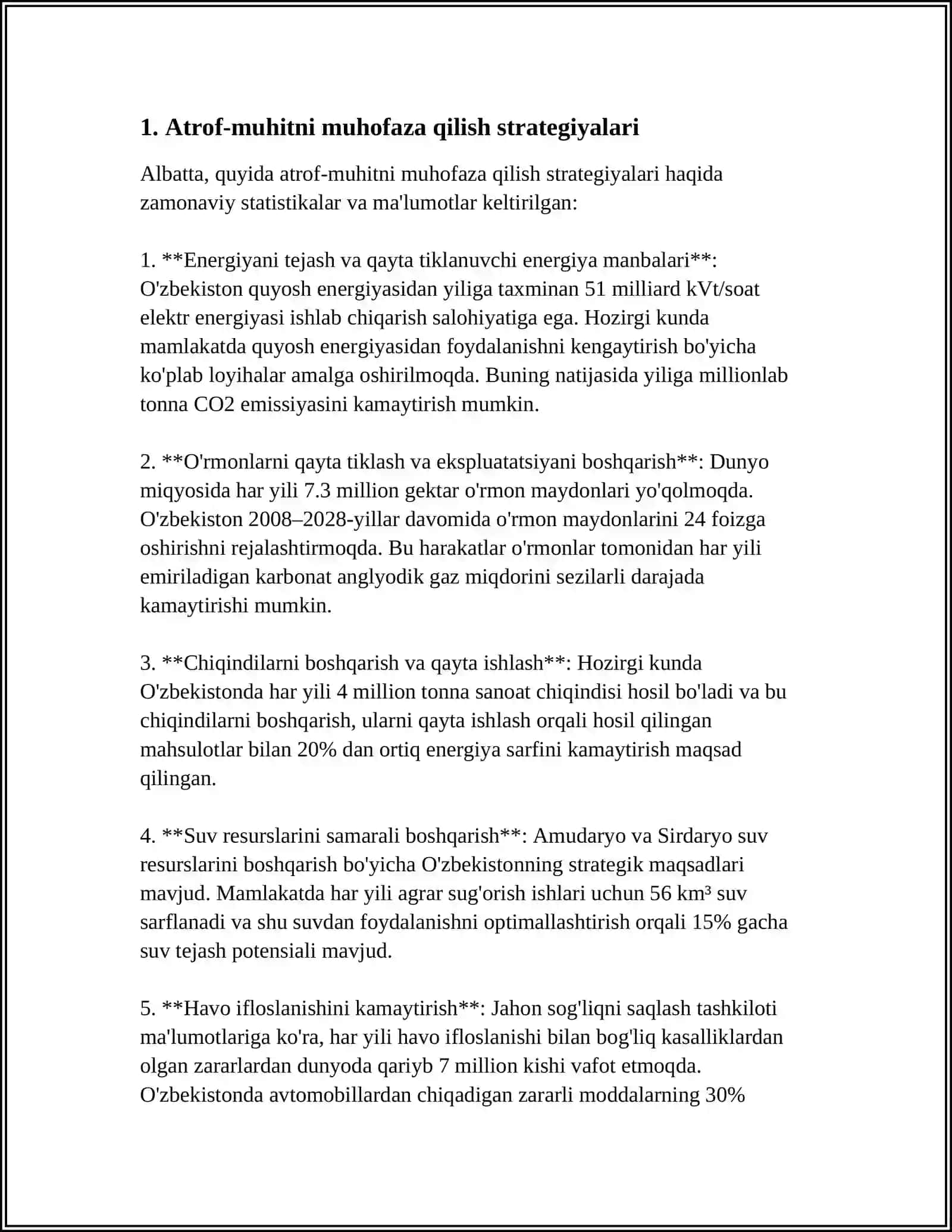 ATROF MUHITNI MUHOFAZA QILISH VA YASHIL IQTISODIYOT 3