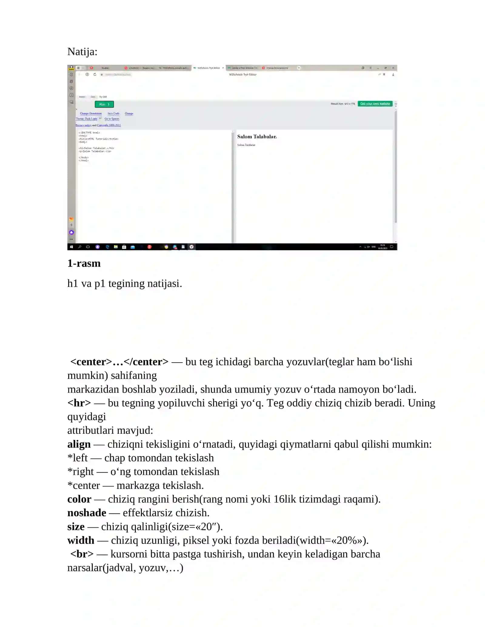 HTML hujjat tuzilishi 3