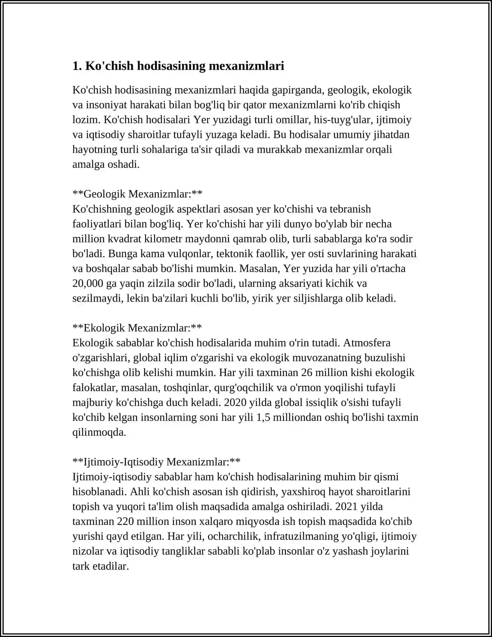 KO'CHISH HODISASI.DIFUZIYA.ISSIQLIK O'TKAZUVCHANLIKVA QOVUSHQOQLIK 3