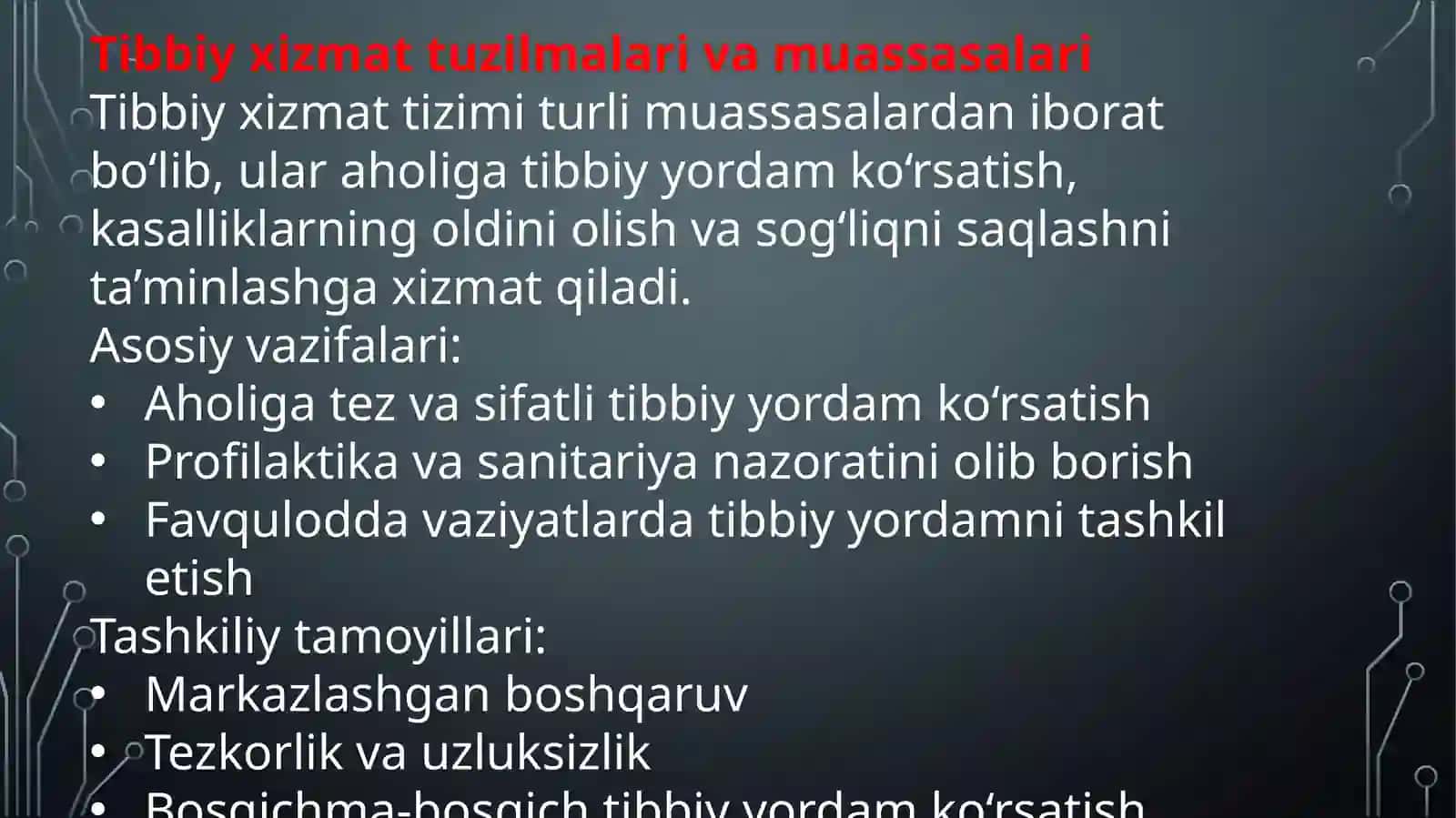 Favqulodda vaziyatlarda fuqaro muhofazasi tibbiy xizmati 3