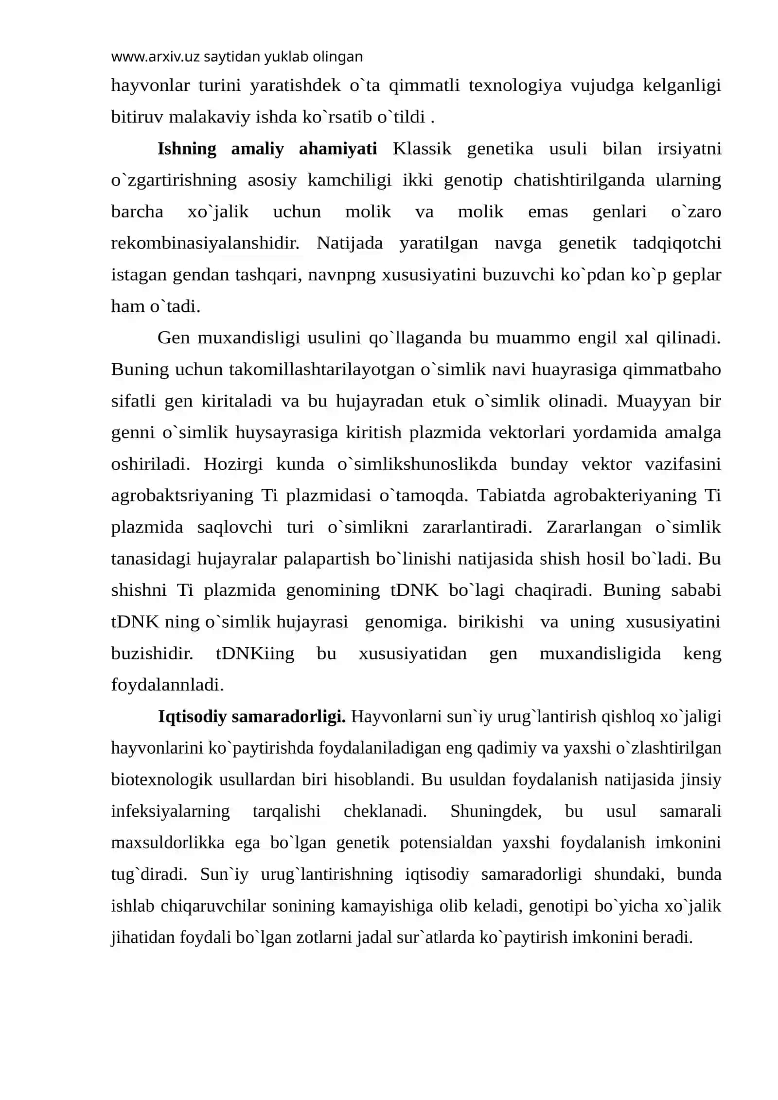 O`simlikshunоslik vа chоrvаchilikdа gеn vа hujаyrа muxаndisligi yutuqlаrining qo`llаnilish istiqbоllаri 3