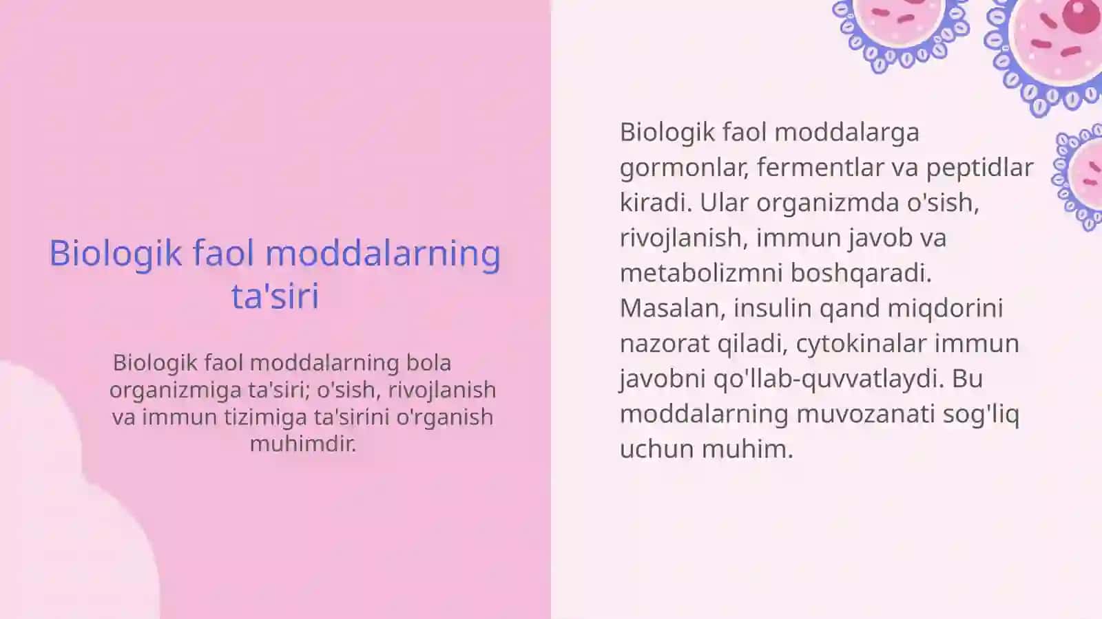 Biologik faol va dorivor moddalarning bola organizmiga ta'siri 3