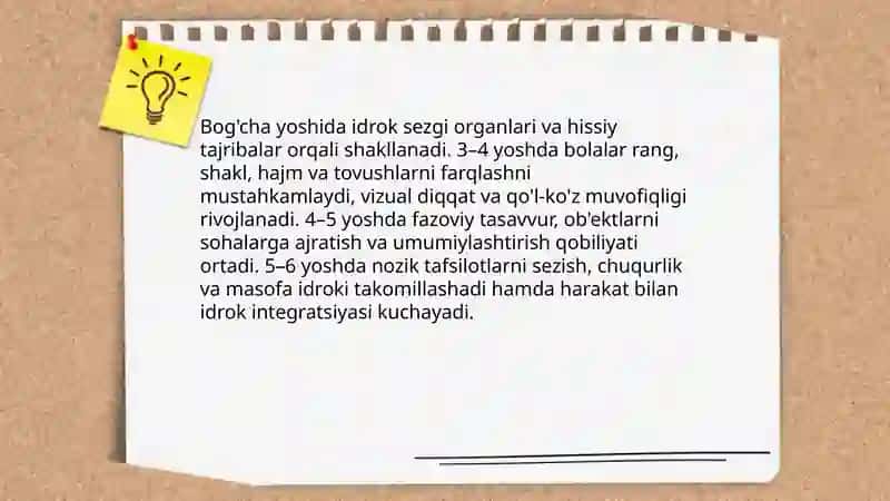 Bog'cha yoshida bilish jarayonlarining rivojlanishi 3