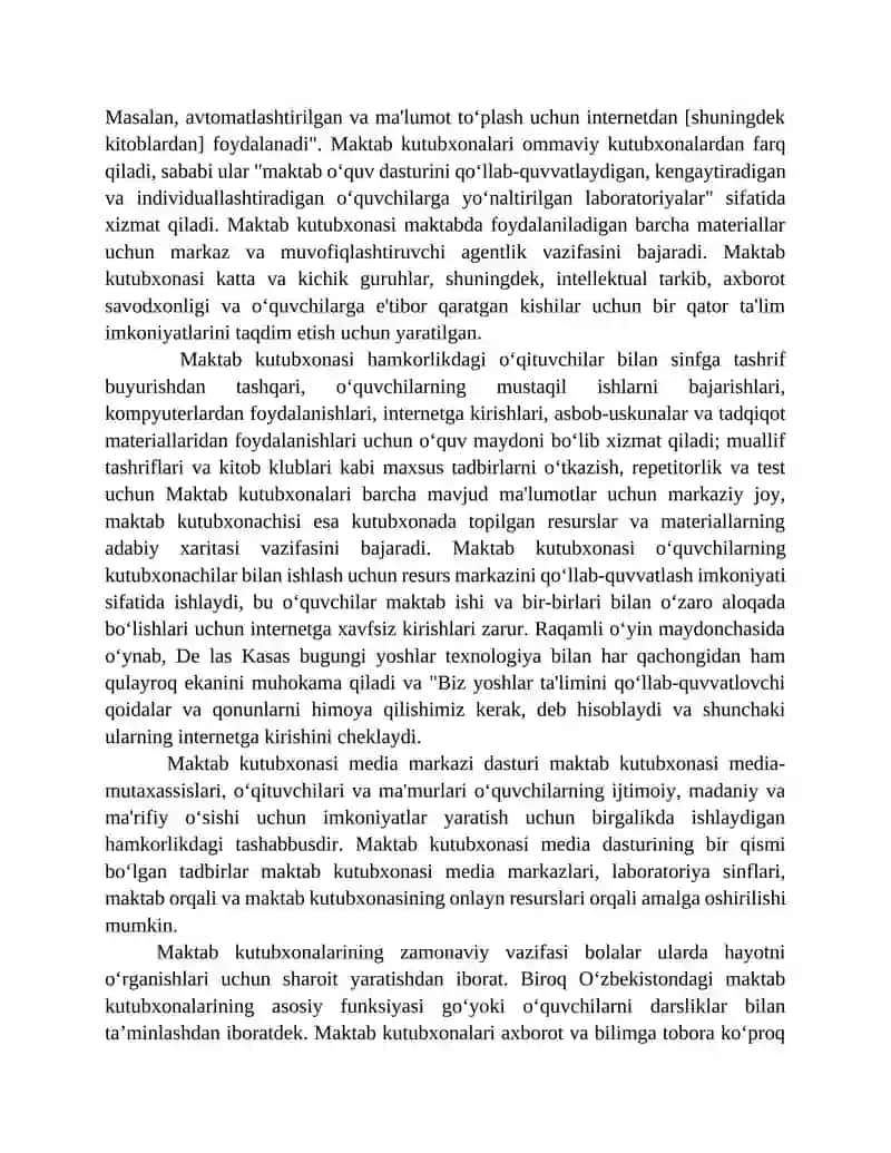 Oʻquv xonalarini va maktab kutibxonasini moddiy texnik baza bilan ta’minlanishida 3