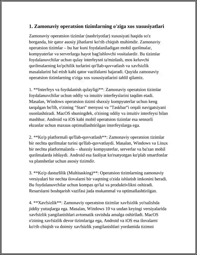 ZAMONAVIY OPERATSION TIZIMLARNING QIYOSIY TAHLILI. 3