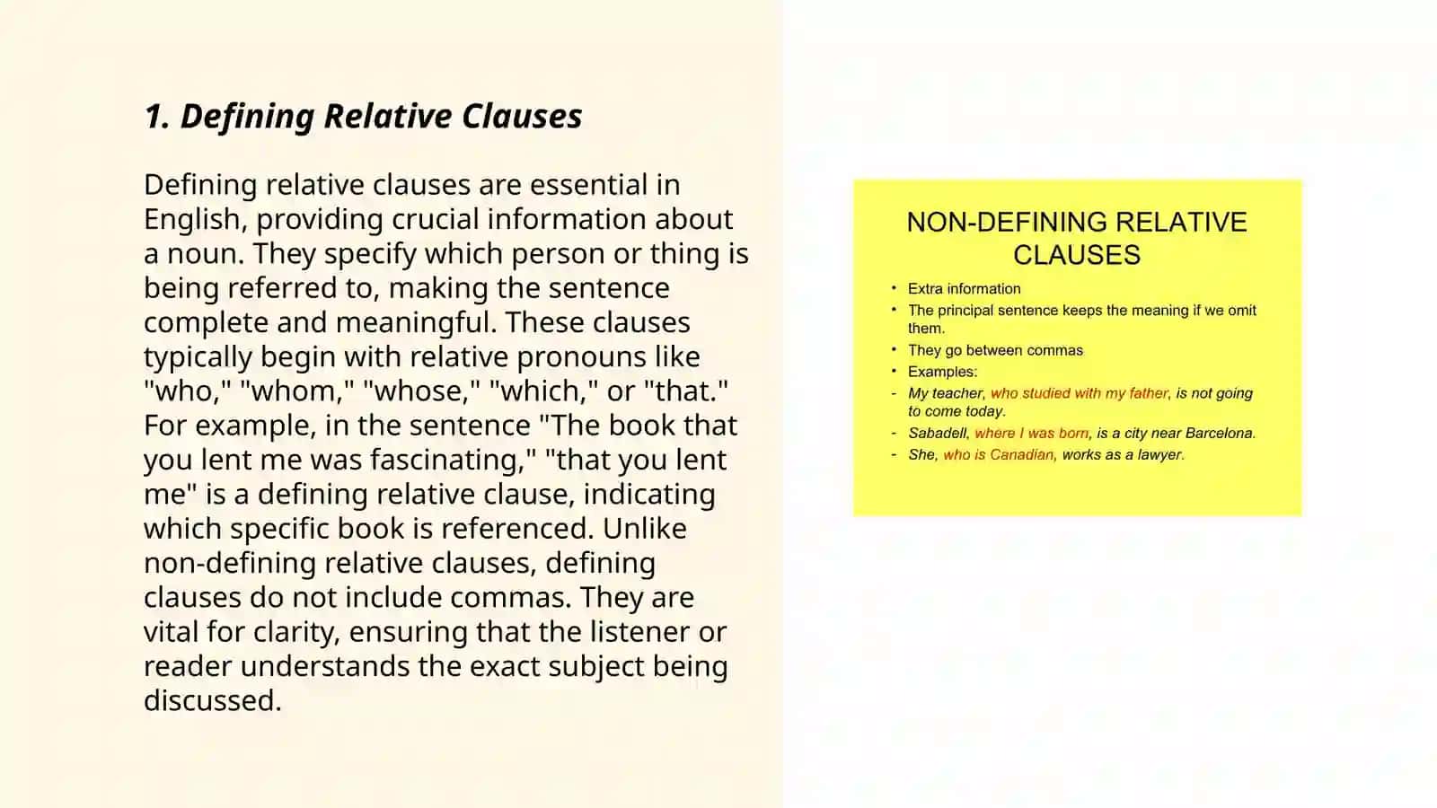 Relative clauses 3