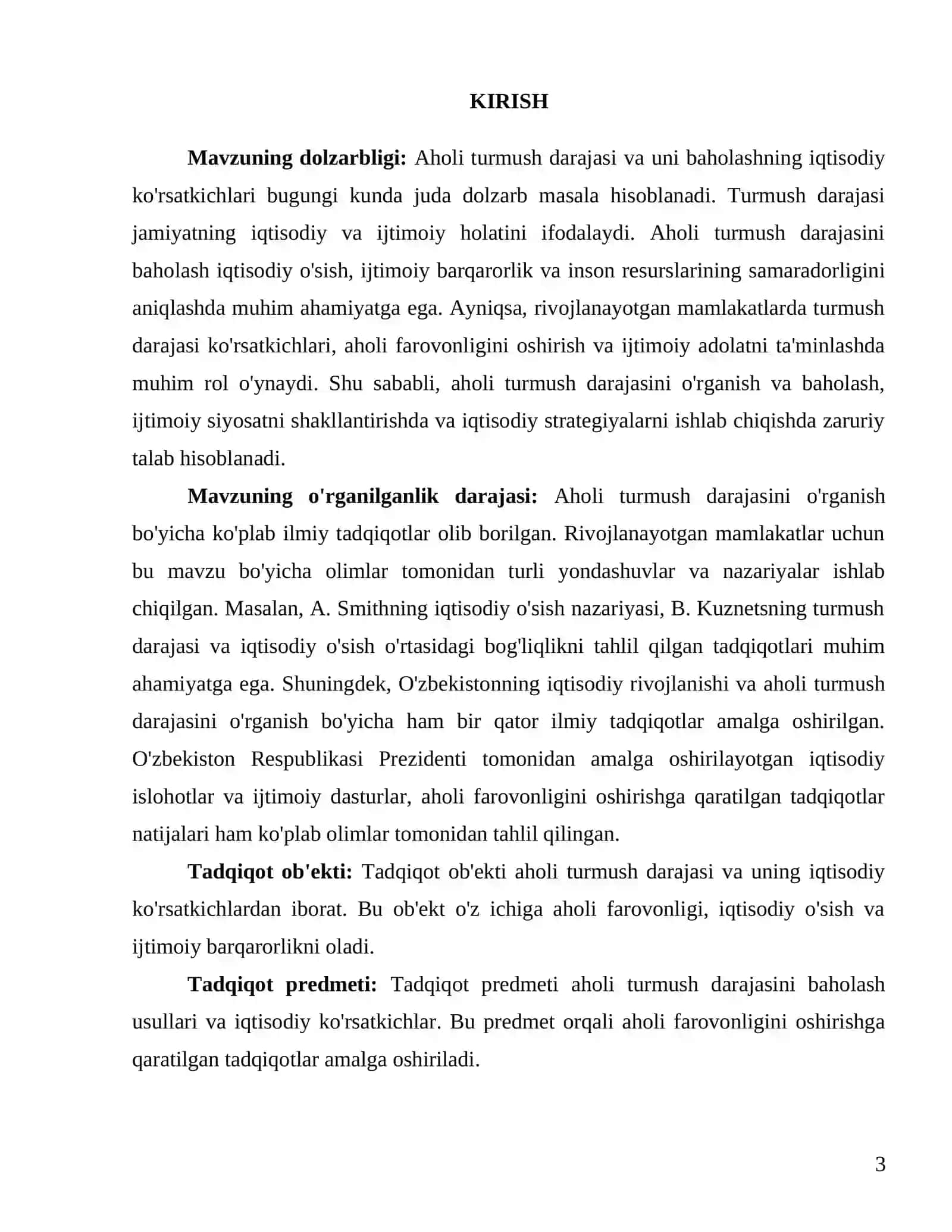 ZARMED UNIVERSITETY IQTISODIYOT NAZARIYASI FANIDAN KURS ISHI 3