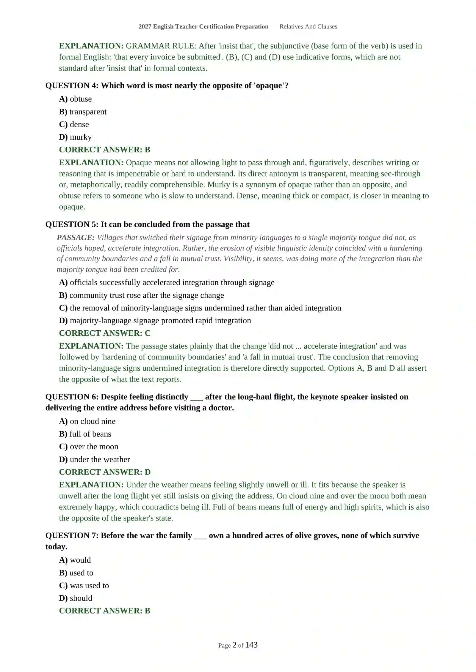 English Teacher Certification Preparation | Relatives And Clauses 3