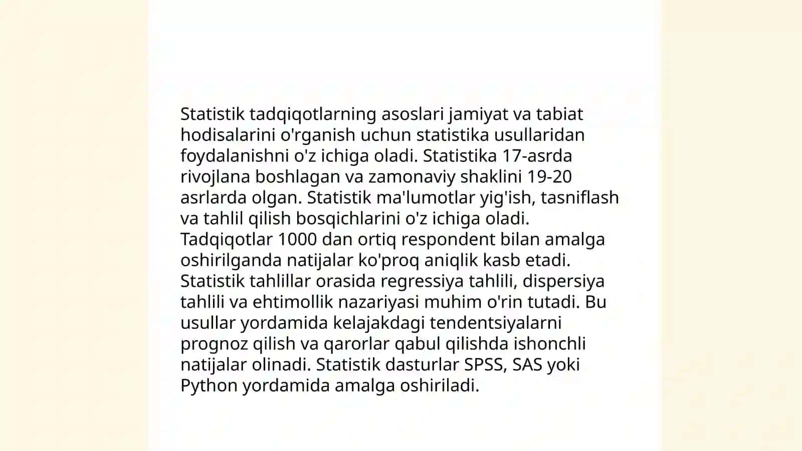 Tibbiyotda Statistik tadqiqotlarning tashkil etilishi vA uning bosqichlari 3