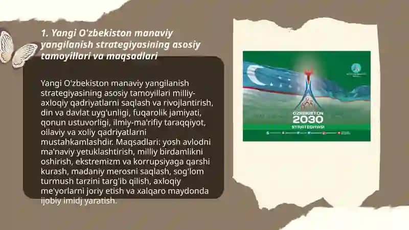 Yangi O'zbekiston manaviy yangilanish strategiyasi 3