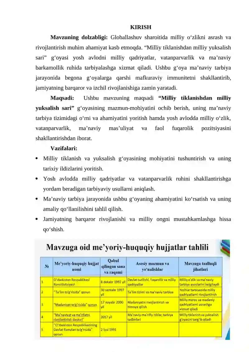 Milliy tiklanishdan milliy  yuksalish sari g'oyasining  ma'naviy tarbiyadagi ahamyati 3