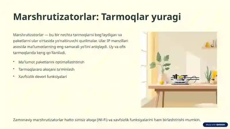 Kompyuter tarmoqlari vositalari: Umumiy ko'rinish 3