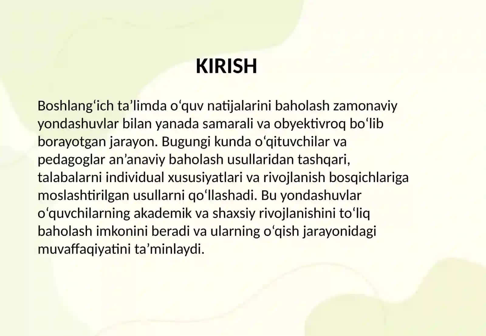 Boshlang‘ich ta’limda o‘quv natijalarini baholashning zamonaviy yondashuvlari 3