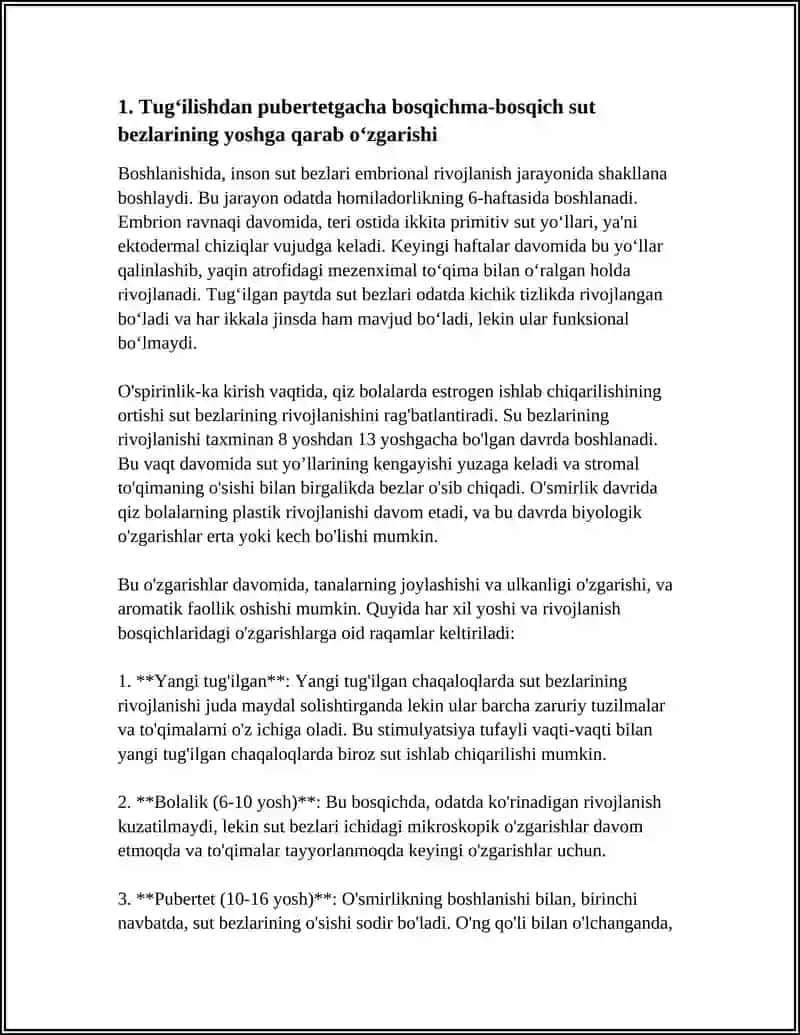 BOSHQARUVI SUT BEZLARINING YOSHGA QARAB ÕZGARISHI 3