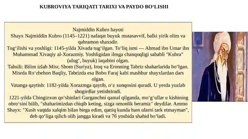 Kubroviya tariqati va uning mazmuni 3