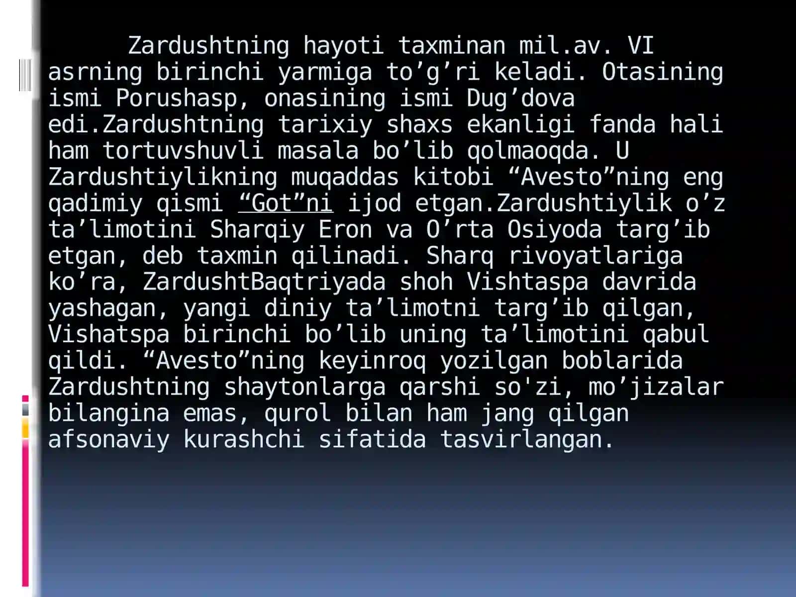 Avesto Zardushtiylik dinini muqaddas manbasi 3