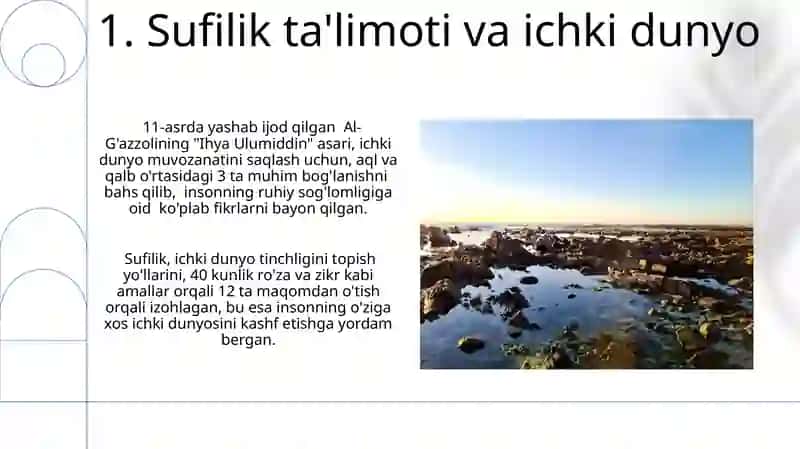 Sharq mutaffakkirlarining psixologik qarashlari (IX-XIV asrlar) 3