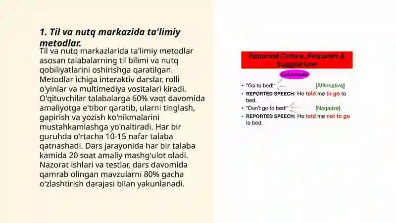 Til va nutq markazida ta'limiy faoliyatni tashkil etish va jihozlash 3