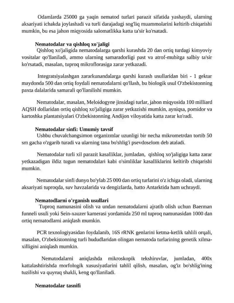 Nematodalar sinfi 3