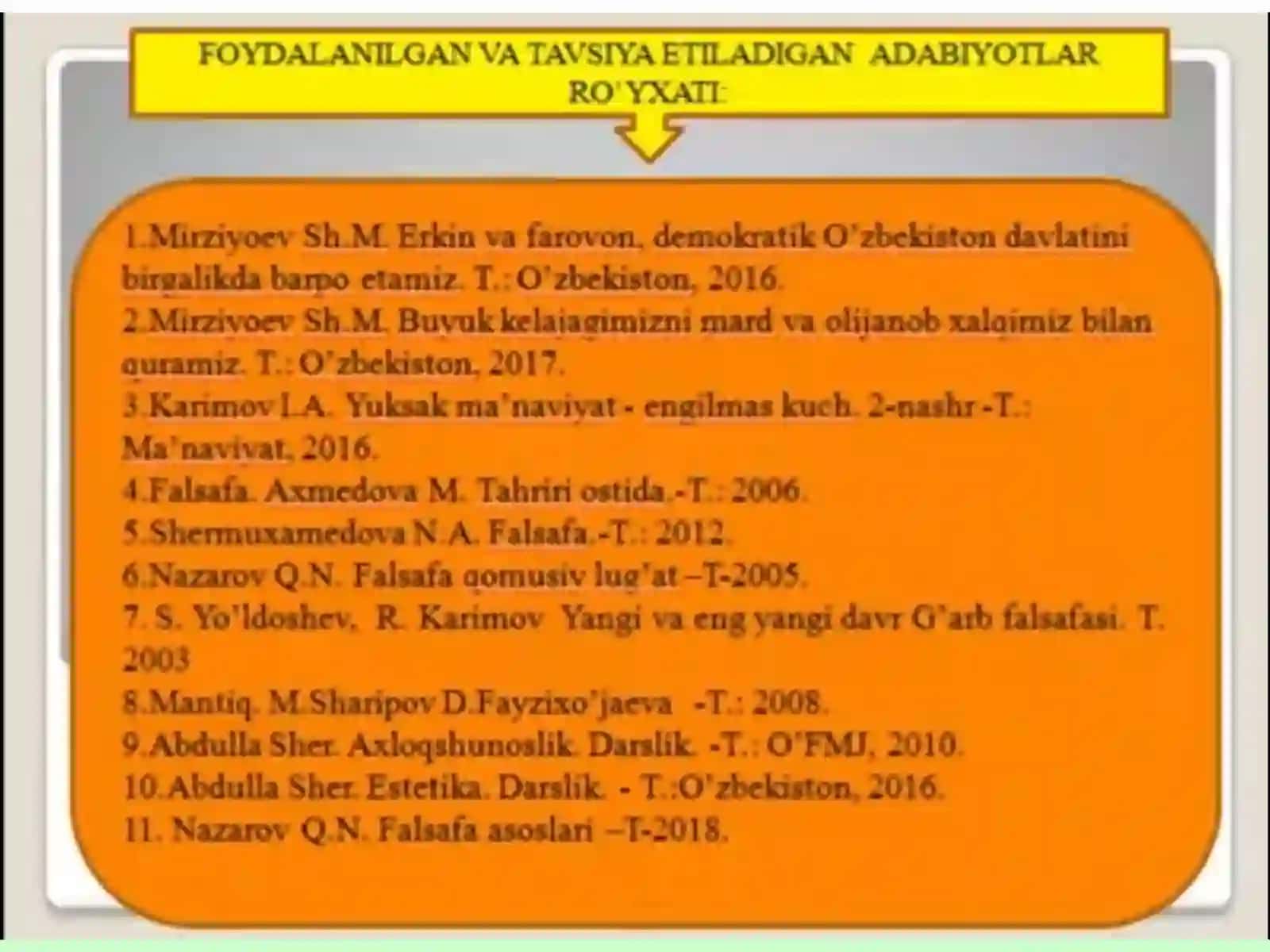 FALSAFANING TARAQQIYOT BOSQICHLARI. G'ARB FALSAFASI 3