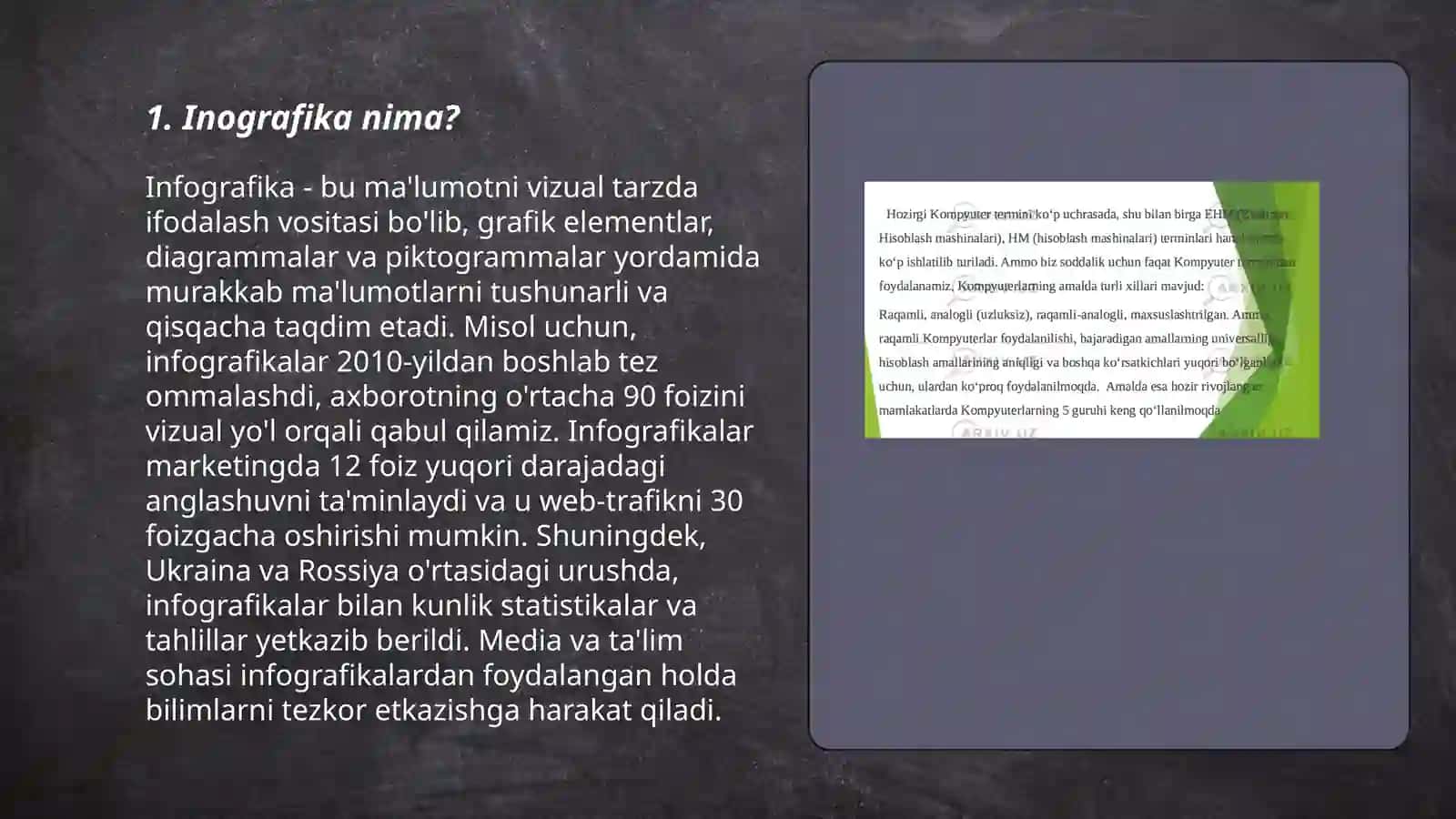 Inografika yaratishga oid dasturiy ta'minotlar bilan tanishish 3