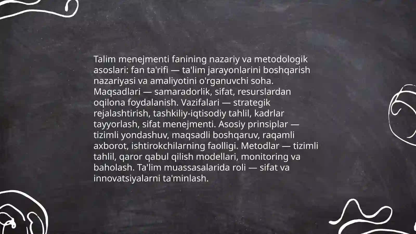 Talim menejmenti fani predmeti 3