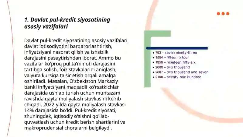 Davlat pul kredit siyosati: maqsad va dastaklari 3