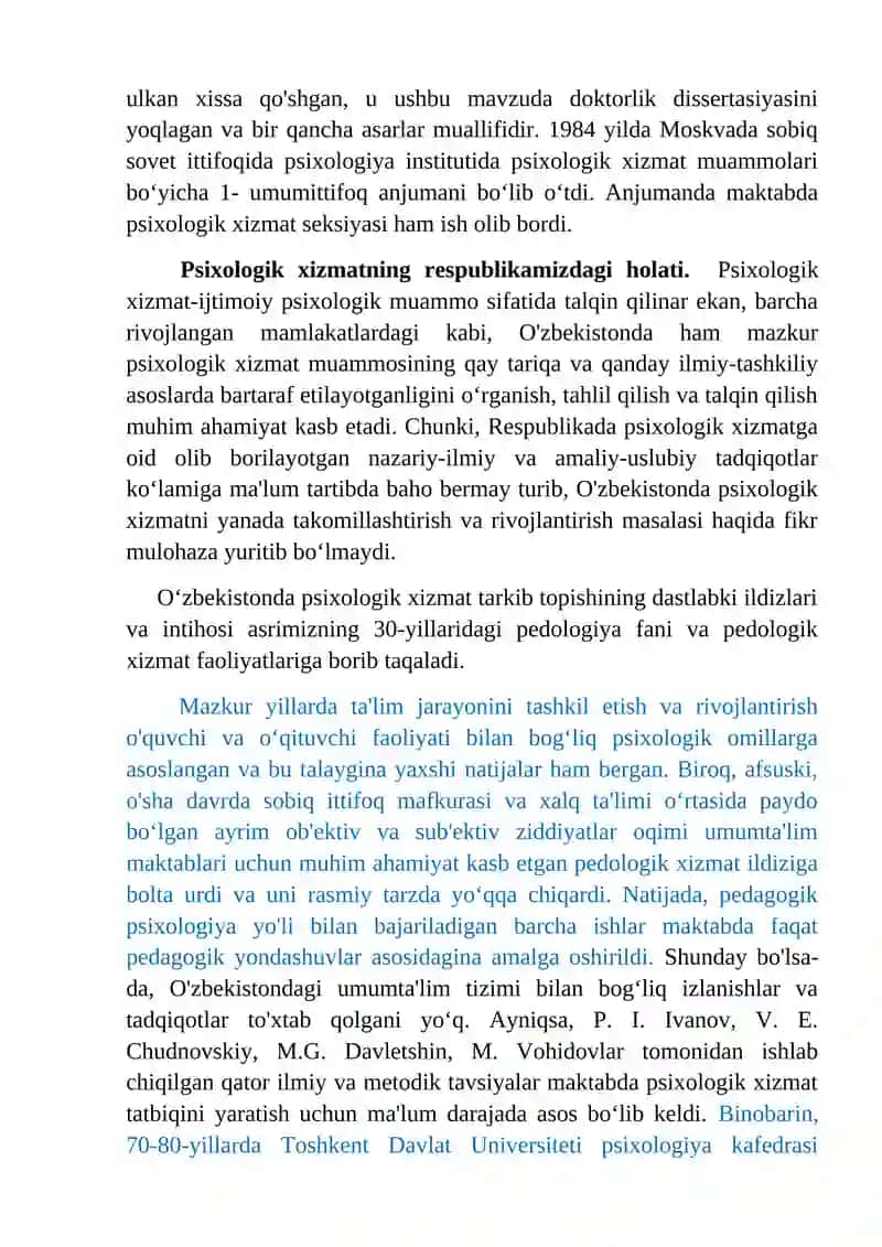 PSIXOLOGIK XIZMATNI TASHKIL ETISHNING UMUMIY MEZONLARI 3