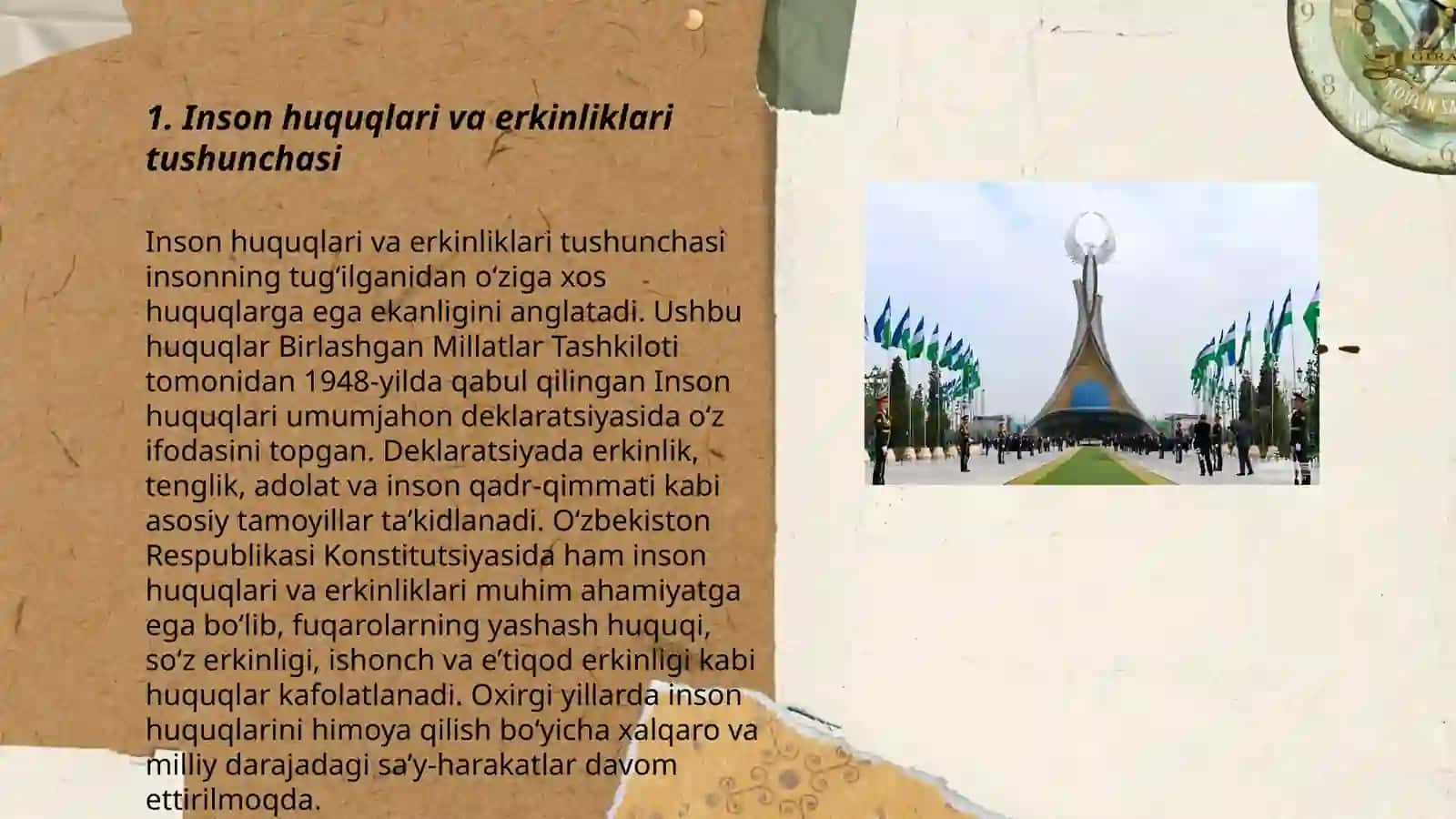 Inson huquqlari va erkinliklari kafolatining yaratilishi 3