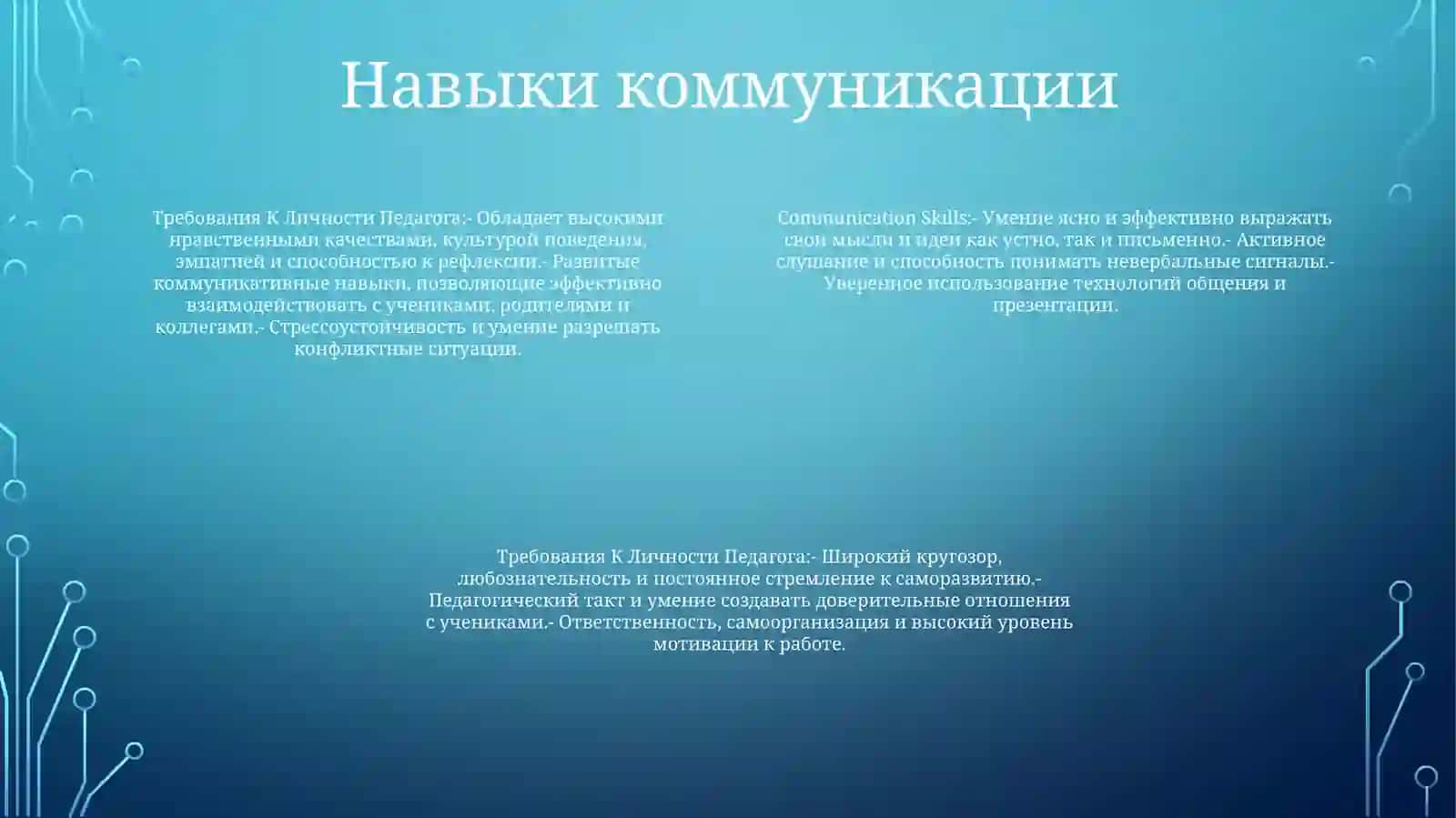 Требования КЛичностиПедагога 3