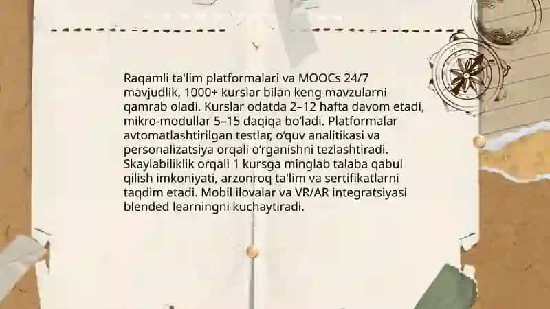 Innovatsion texnologiyalar ta'lim sifatini oshirish manbai sifatida 3