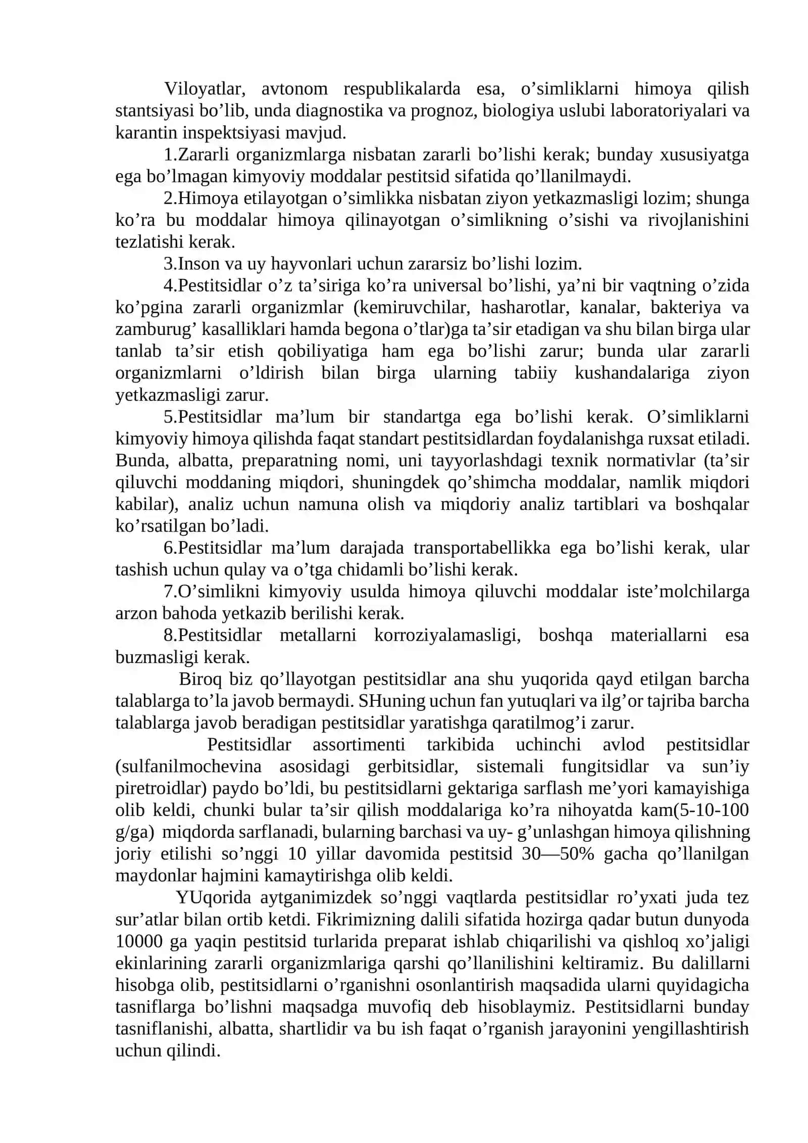 O’SIMLIKLARNI KIMYOVIY HIMOYA QILISH USULLARI. UMUMIY QISM 3